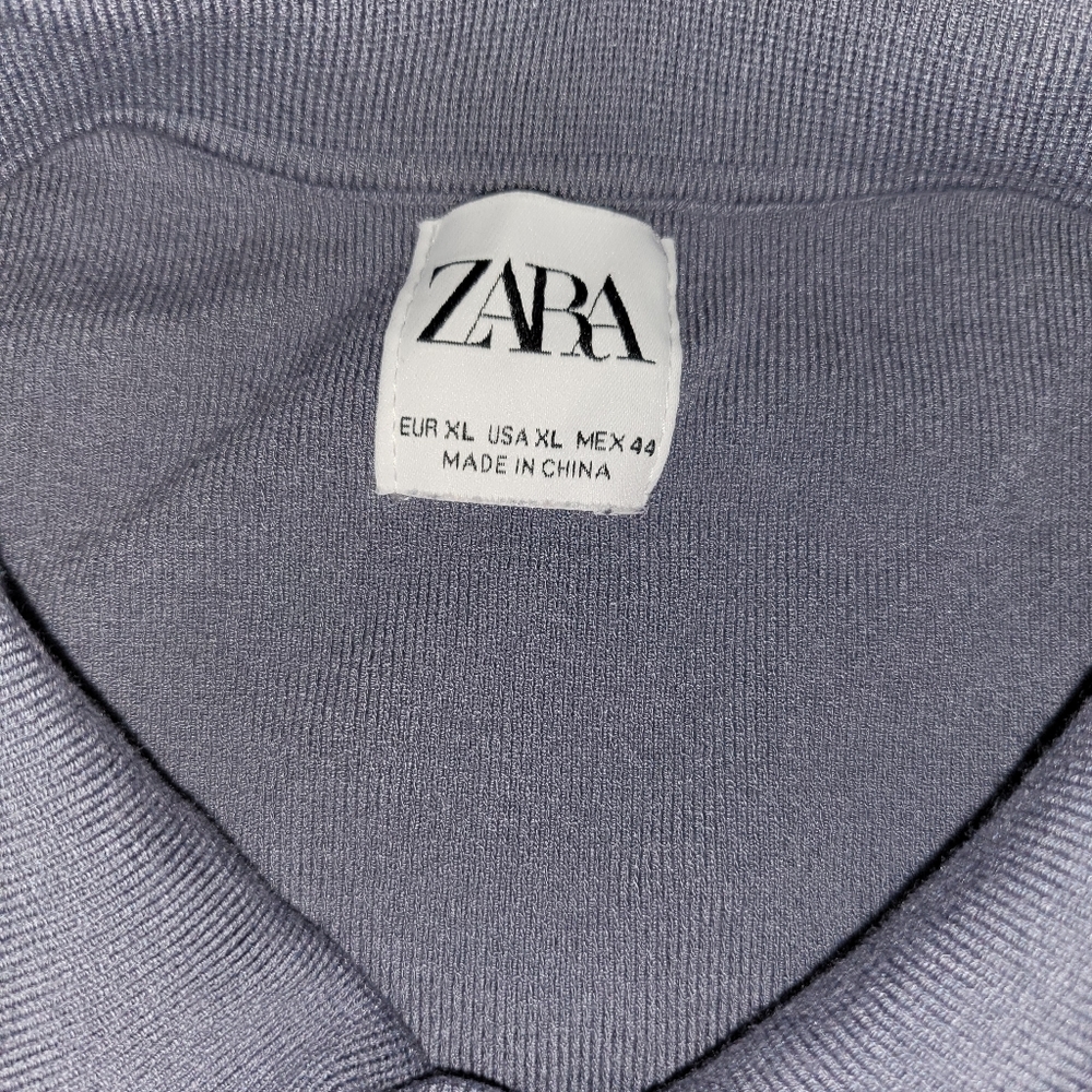 Zara Men Solid Pullover Style Shirt - image 3